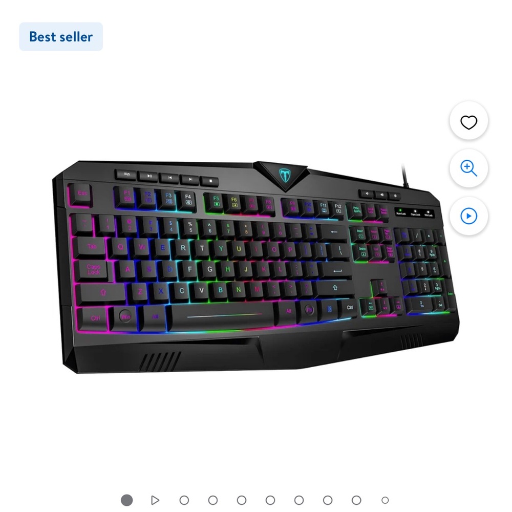 Pictek keyboard 
Rainbow USB cord
